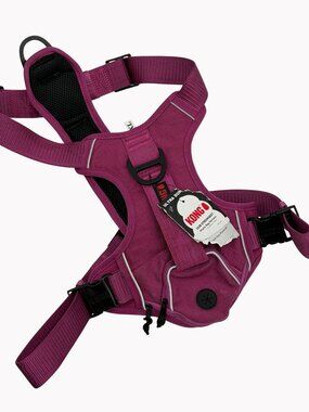 KONG Waste Bag Dog Harness XXL Adjustable Reflective Magenta